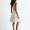 Pleated Cotton Midi Skirt
