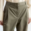 Pleated Cotton Trousers