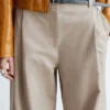 Pleated Cotton Trousers