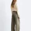 Pleated Cotton Trousers