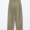 Pleated Cotton Trousers