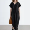 Pleated Dolman Midi Dress