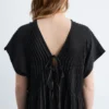 Pleated Dolman Midi Dress