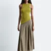 Pleated Midi Skirt
