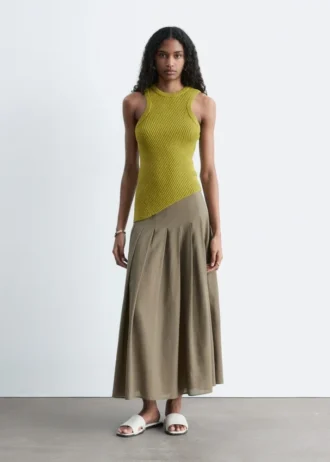 Pleated Midi Skirt
