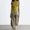 Pleated Midi Skirt