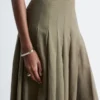 Pleated Midi Skirt