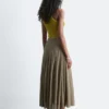 Pleated Midi Skirt