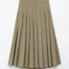 Pleated Midi Skirt