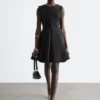 Pleated Mini Dress