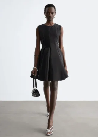 Pleated Mini Dress