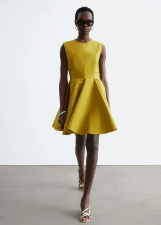 Pleated Mini Dress