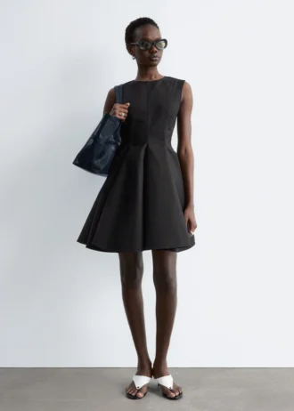 Pleated Mini Dress