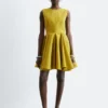 Pleated Mini Dress