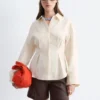 Pleated-Waist Linen Shirt