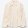 Pleated-Waist Linen Shirt