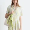 Pleated Waist Shirt Dress