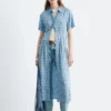 Pleated Waist Shirt Dress