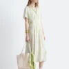 Pleated Waist Shirt Dress