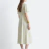 Pleated Waist Shirt Dress