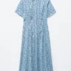 Pleated Waist Shirt Dress