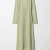 Pointelle-Knit Midi Dress