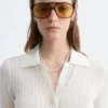 Pointelle Rib Polo Shirt