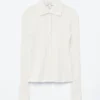 Pointelle Rib Polo Shirt