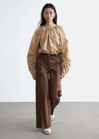 Press-Crease Cotton Trousers