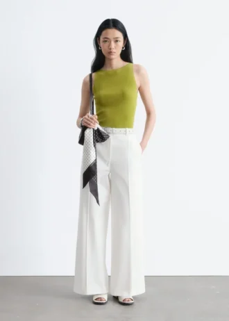 Press-Crease Cotton Trousers