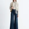 Press-Crease Flared Jeans
