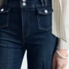 Press-Crease Flared Jeans