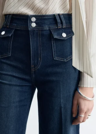 Press-Crease Flared Jeans