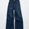 Press-Crease Flared Jeans