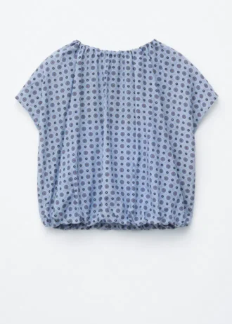 Printed Balloon Blouse