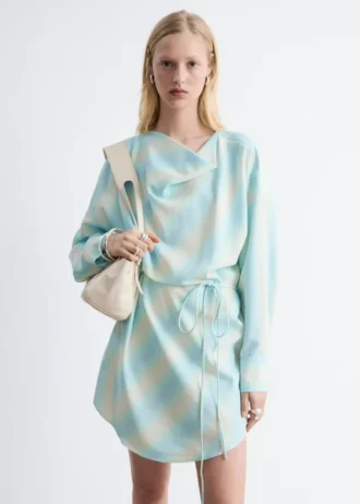Printed Cowl-Neck Midi Dress