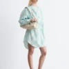 Printed Cowl-Neck Midi Dress