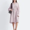 Printed Silk-Cotton Midi Dress