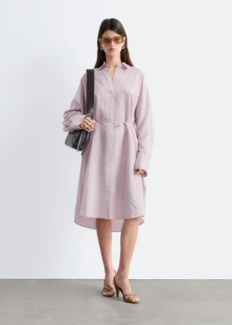 Printed Silk-Cotton Midi Dress