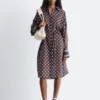 Printed Silk-Cotton Midi Dress