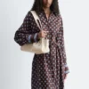Printed Silk-Cotton Midi Dress