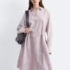 Printed Silk-Cotton Midi Dress