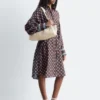 Printed Silk-Cotton Midi Dress
