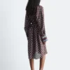 Printed Silk-Cotton Midi Dress