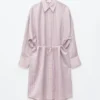 Printed Silk-Cotton Midi Dress