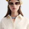 Pleated-Waist Linen Shirt