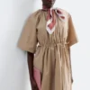 Drawstring Midi Dress