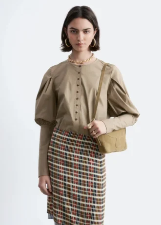 Puff-Sleeve Blouse