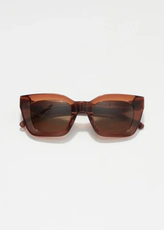Rectangular-Frame Acetate Sunglasses