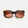 Rectangular-Frame Acetate Sunglasses